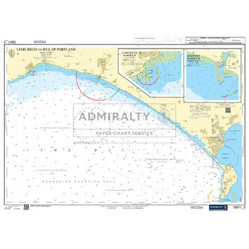 Admiralty 5601_3 Small Craft Chart - Lyme Regis to Bridport Harbour (East Devon & Dorset Coast)