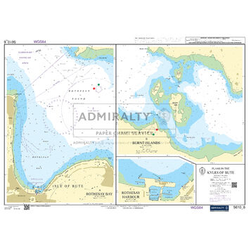 Admiralty 5610_6 Small Craft Chart - Plans in the Kyles of Bute (Firth of Clyde)
