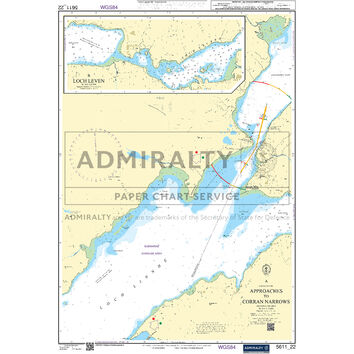 Admiralty 5611_22 Small Craft Chart - Loch Linnhe (West Coast of Scotland)
