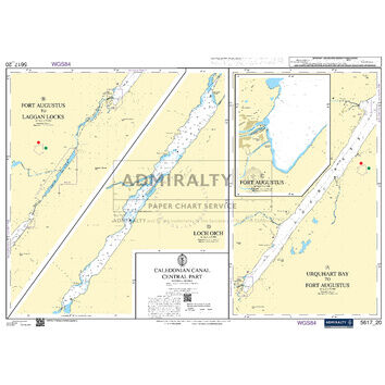 Admiralty 5617_20 Small Craft Chart - Caledonian Canal - Central Part (East Coast Scotland)