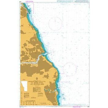 1935 Approaches to Blyth the River Tyne and Sunderland Admiralty Chart