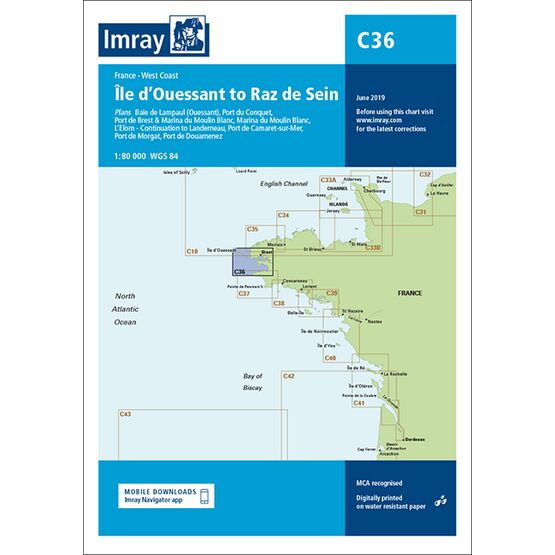 Imray Chart C36: Ile d'Ouessant to Raz de Sein