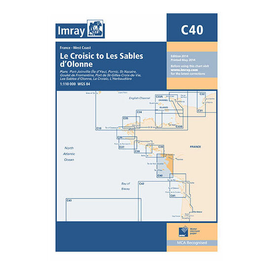 Imray Chart C40: Le Croisic to Les Sables d'Olonne