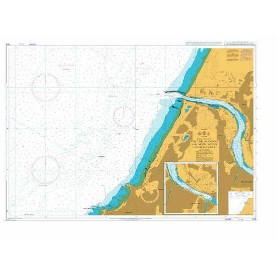 1175 Port de Bayonne and Approaches including L 'Adour Admiralty Chart