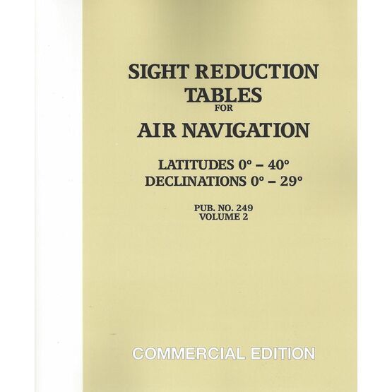 Sight Reduction Tables for Air Navigation, Volume 2