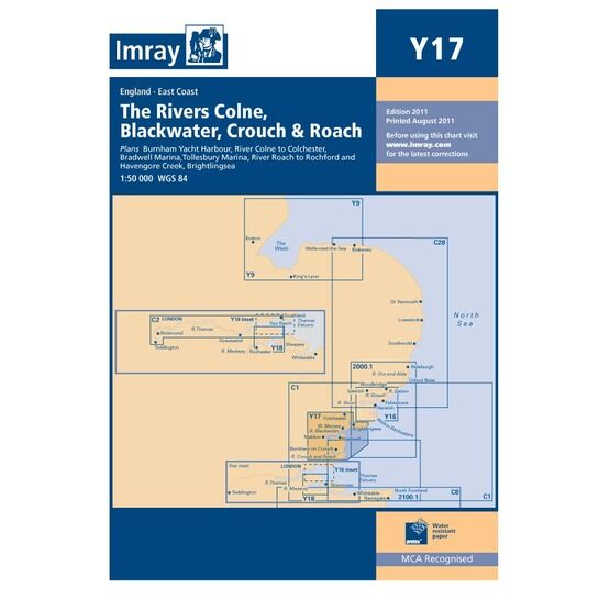 Imray Chart Y17: The Rivers Colne, Blackwater, Crouch & Roach