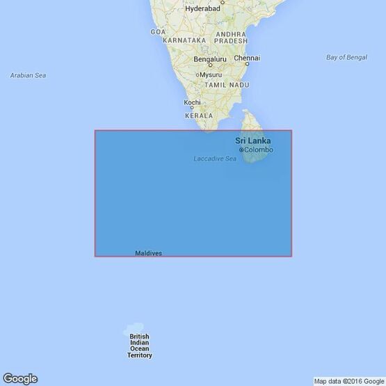 709 Maldives to Sri Lanka Admiralty Chart