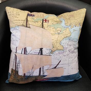 Hannah Wisdom Plymouth Mayflower Cushion
