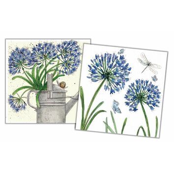 Emma Ball Agapanthus Flower Mini Thank You Cards (Pack of 10)