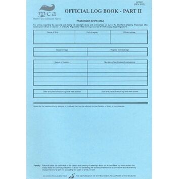 Official Log Book of a Passenger Ship