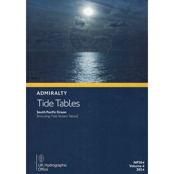 NP204-24 Admiralty Tide Tables South Pacific Ocean 2024