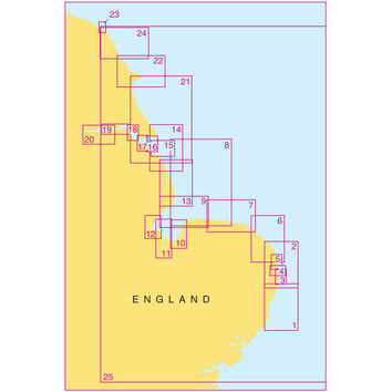 Admiralty 5614_25 Small Craft Chart - Southern North Sea (East Coast)
