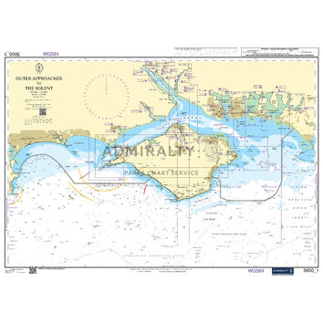 Admiralty 5600_1 Small Craft Chart - Outer Approaches to the Solent (The Solent)