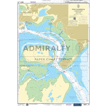Admiralty 5601_10 Small Craft Chart - Poole Harbour - Eastern Part (East Devon & Dorset Coast)