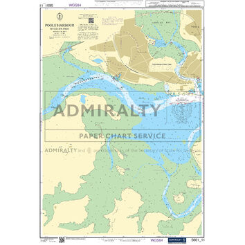 Admiralty 5601_11 Small Craft Chart - Poole Harbour - Western Part (East Devon & Dorset Coast)