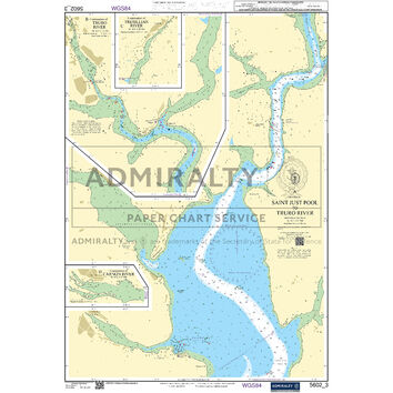 Admiralty 5602_3 Small Craft Chart - Saint Just to Carnon River (The West Country)