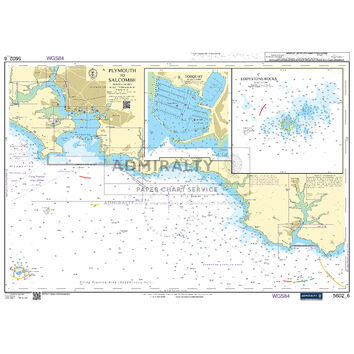 Admiralty 5602_6 Small Craft Chart - Plymouth to Eddystone Rocks (The West Country)