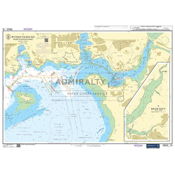 Admiralty 5602_15 Small Craft Chart - Plymouth Sound & River Tavy (The West Country)