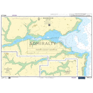 Admiralty 5602_20 Small Craft Chart - Helford River (The West Country)