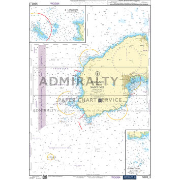 Admiralty 5603_3 Small Craft Chart - Penzance to St Ives (South & West Cornwall)
