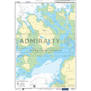 Admiralty 5603_11 Small Craft Chart - Isles of Scilly - St Mary's Pool to Tresco (South & West Cornwall)
