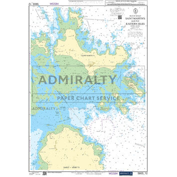 Admiralty 5603_12 Small Craft Chart - Isles of Scilly - St Martin's & Eastern Isles (South & West Cornwall)