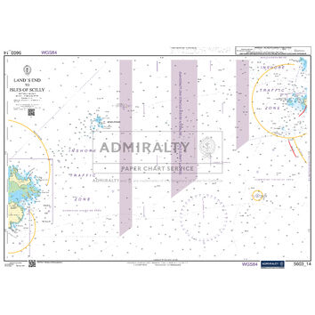 Admiralty 5603_14 Small Craft Chart - Land's End to Isles of Scilly (South & West Cornwall)