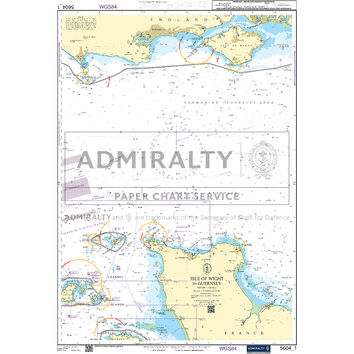 Admiralty 5604_1 Small Craft Chart - Isle of Wight to Guernsey (The Channel Islands)