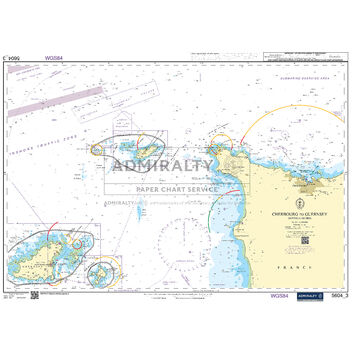 Admiralty 5604_3 Small Craft Chart - Cherbourg to Guernsey (The Channel Islands)