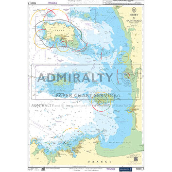 Admiralty 5604_5 Small Craft Chart - Jersey to Saint-Malo (The Channel Islands)