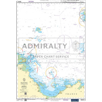 Admiralty 5604_6 Small Craft Chart - South West Approaches to Jersey (The Channel Islands)