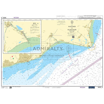 Admiralty 5605_6 Small Craft Chart - Hastings to Dungeness (Chichester to Ramsgate)