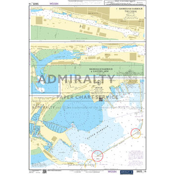 Admiralty 5605_14 Small Craft Chart - Dover to Shoreham (Chichester to Ramsgate)