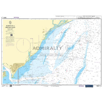 Admiralty 5607_5 Small Craft Chart - Harwich to Orford Ness (Thames Estuary)