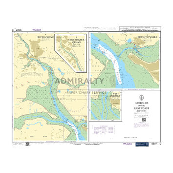 Admiralty 5607_10 Small Craft Chart - River Colne (Thames Estuary) Harbours on the East Coast