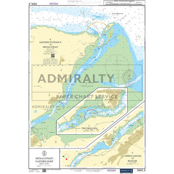 Admiralty 5609_9 Small Craft Chart - Menai Strait - Eastern Part (North West Wales)