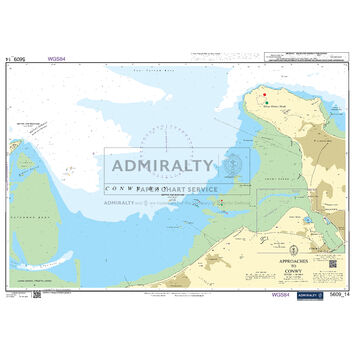 Admiralty 5609_14 Small Craft Chart - Approaches to Conwy (North West Wales)