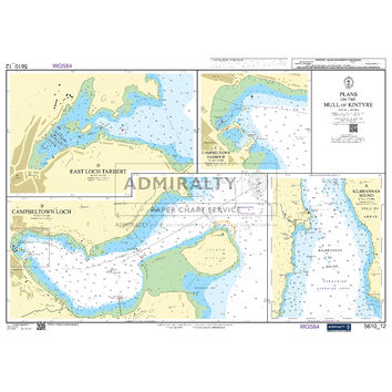 Admiralty 5610_12 Small Craft Chart - Plans on the Mull of Kintyre (Firth of Clyde)