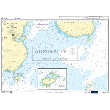 Admiralty 5610_14 Small Craft Chart - Kildonald Point to Ailsa Craig (Firth of Clyde)