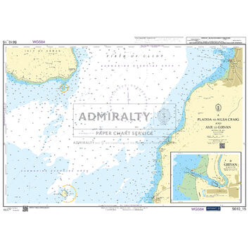 Admiralty 5610_15 Small Craft Chart - Plada to Ailsa Craig and Ayr to Girvan (Firth of Clyde)