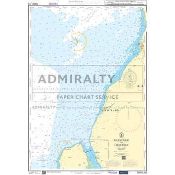 Admiralty 5610_16 Small Craft Chart - Ailsa Craig to Loch Ryan (Firth of Clyde)