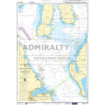 Admiralty 5610_17 Small Craft Chart - North Channel & Approaches (Firth of Clyde)