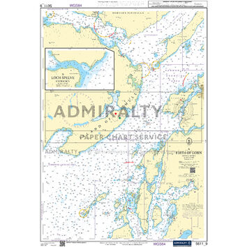 Admiralty 5611_9 Small Craft Chart - Firth of Lorn (West Coast of Scotland)