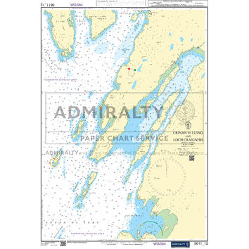 Admiralty 5611_12 Small Craft Chart - Crinan to Luing and Loch Craignish (West Coast of Scotland)