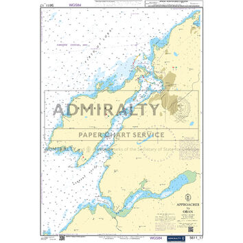 Admiralty 5611_17 Small Craft Chart - Approaches to Oban (West Coast of Scotland)