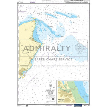 Admiralty 5613_21 Small Craft Chart - Isle of Man East Coast (Irish Sea)