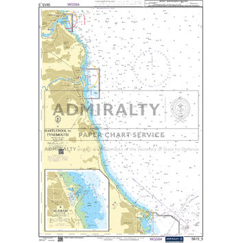 Admiralty 5615_5 Small Craft Chart - Hartlepool to Tynemouth (East Coast)