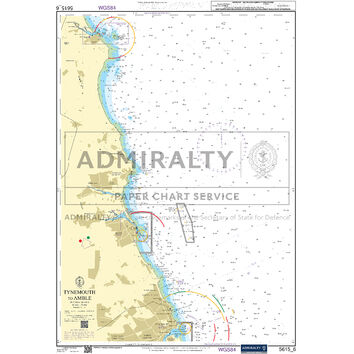 Admiralty 5615_6 Small Craft Chart - Tynemouth to Amble (East Coast)
