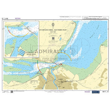 Admiralty 5617_12 Small Craft Chart - Inverness Firth - Southern Part (East Coast Scotland)