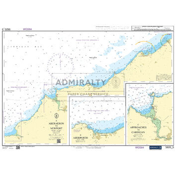 Admiralty 5620_5 Small Craft Chart - Aberaeron to Newport (South West Wales)